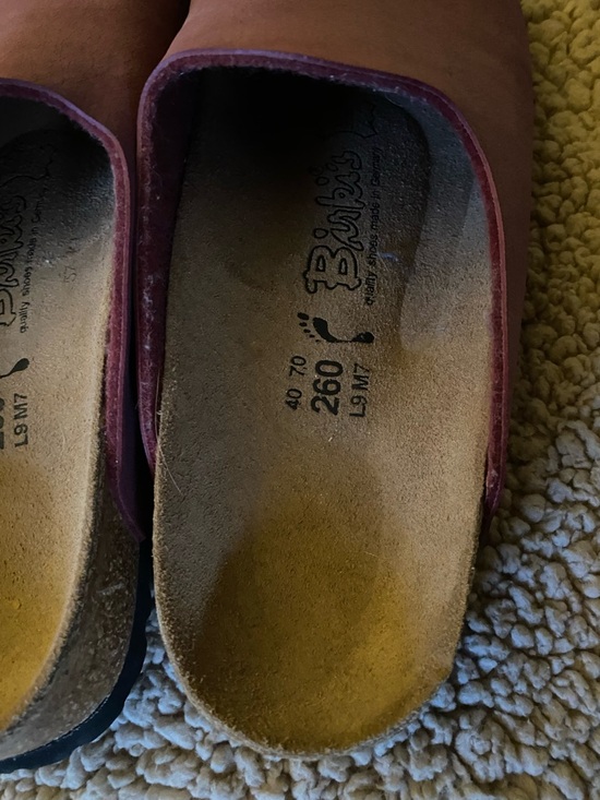 Birkis Amsterdam Plum Leather Slip-On Clog size 40! - Picture 5 of 13